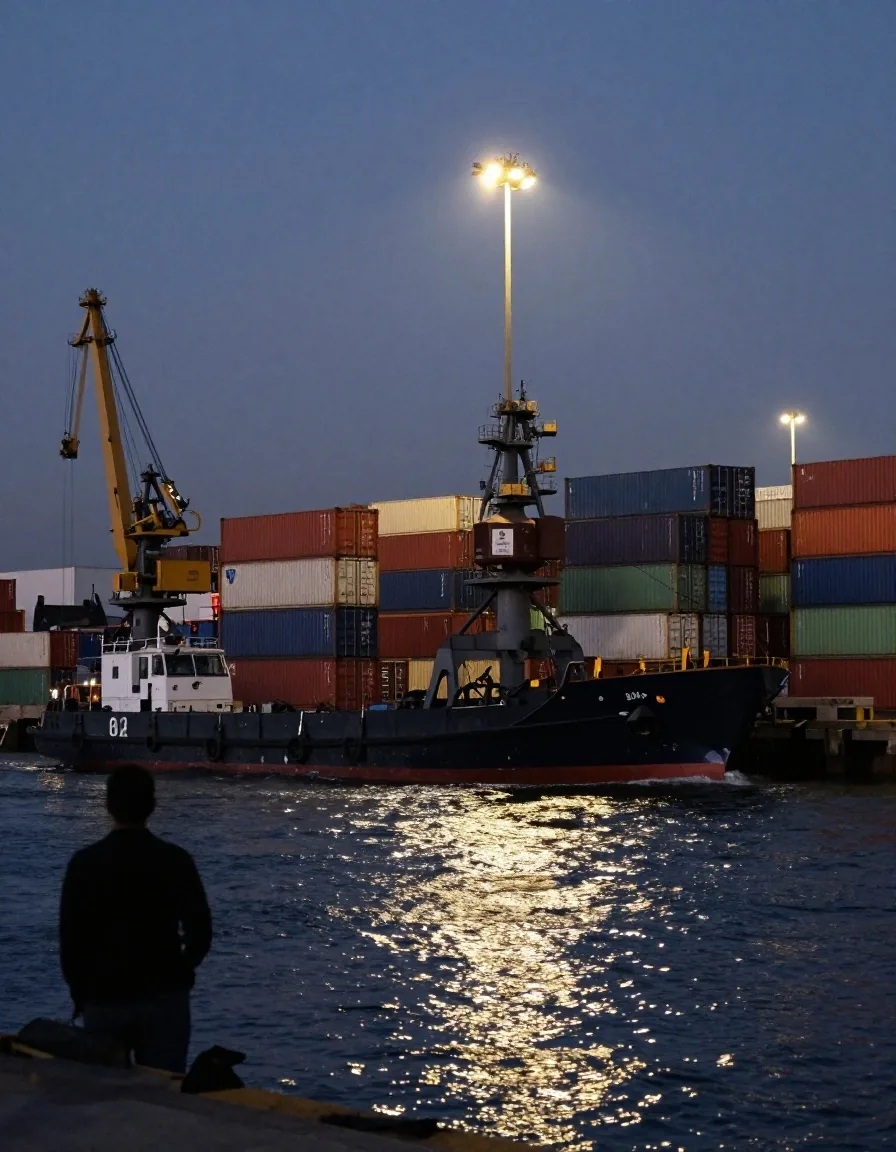 Terminal de contenedores en el puerto de Buenos Aires