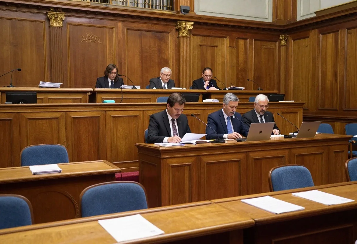 Sesión en el Congreso argentino vista desde la tribuna de prensa