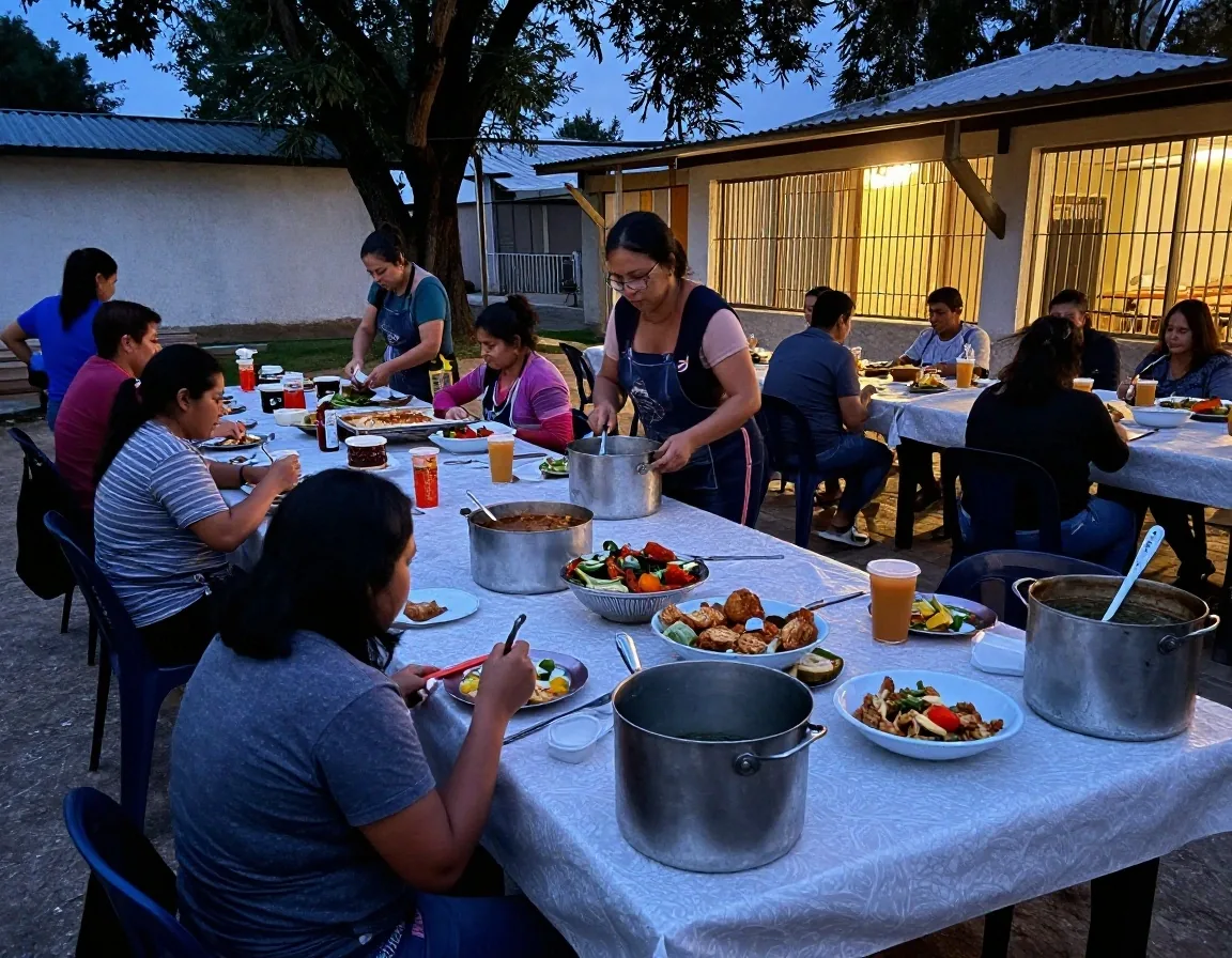 Comedor comunitario en el conurbano bonaerense