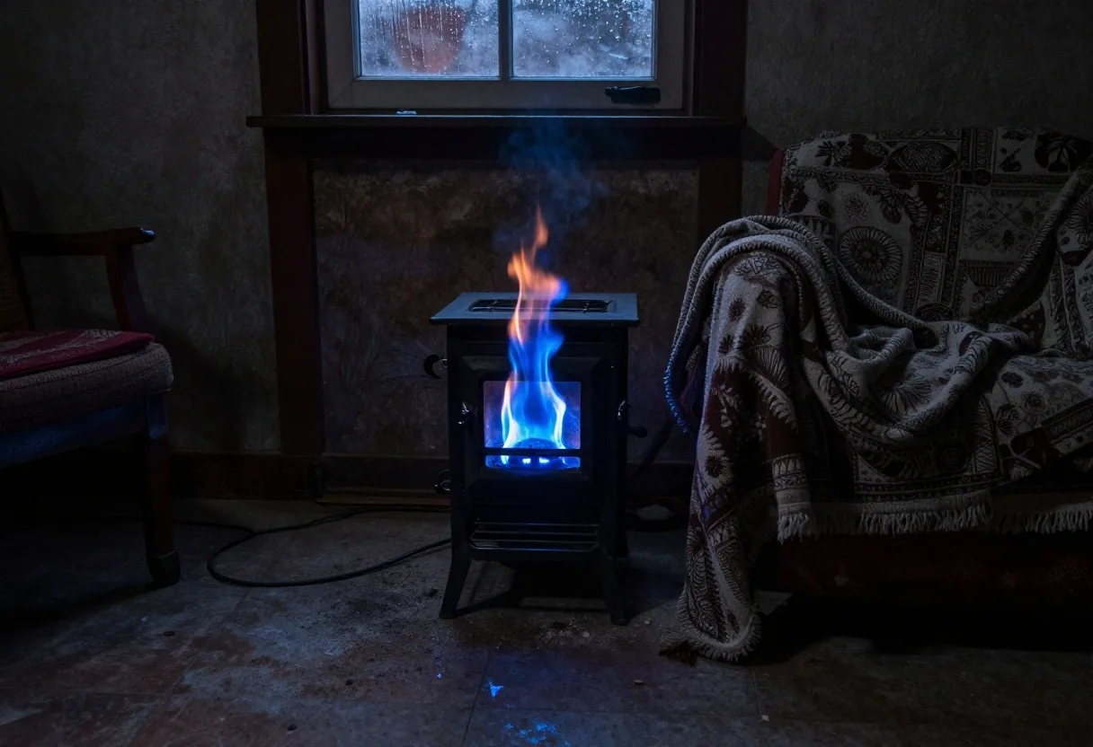 Hogar argentino en una mañana fría de invierno