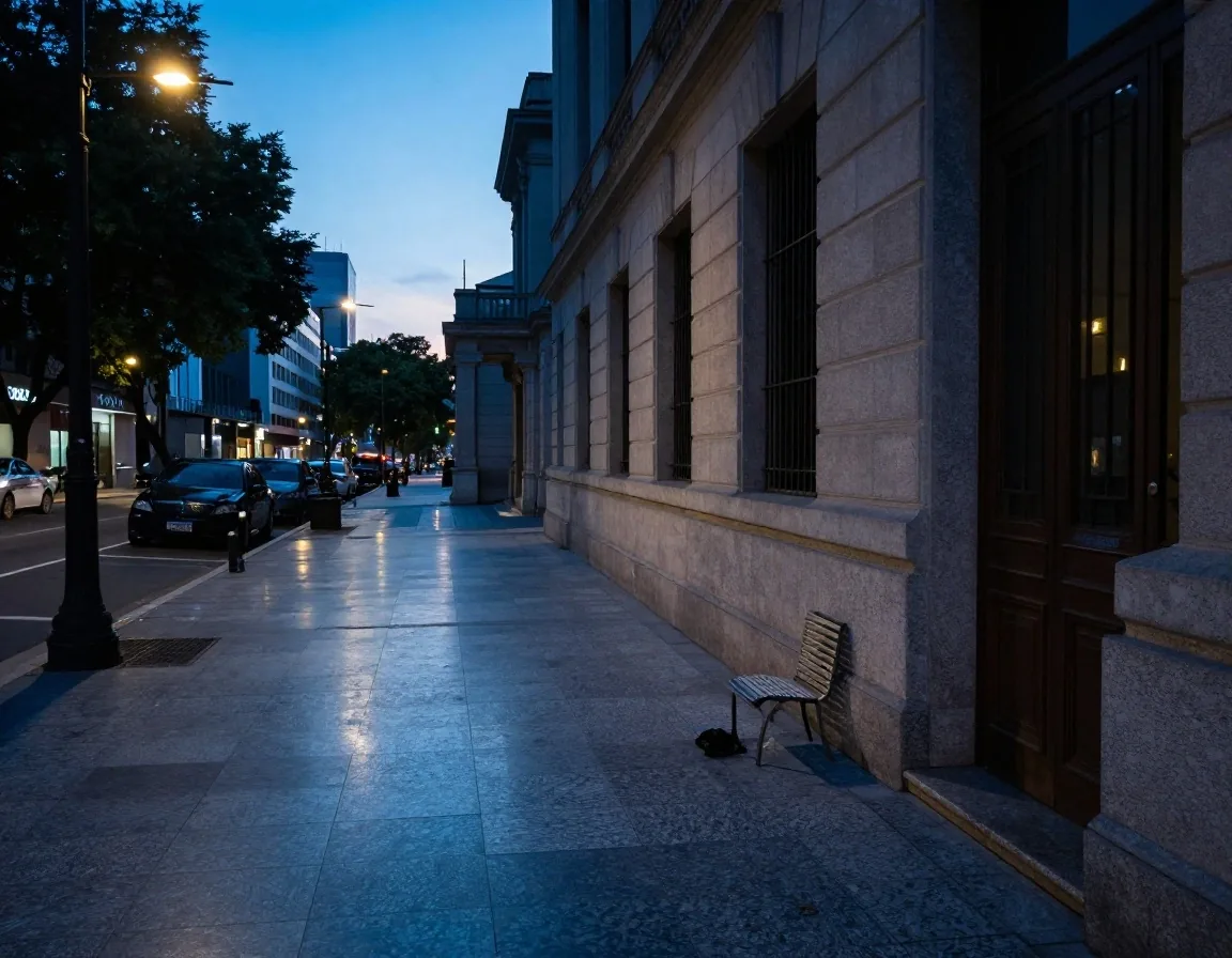 Redacción de un medio argentino durante la noche