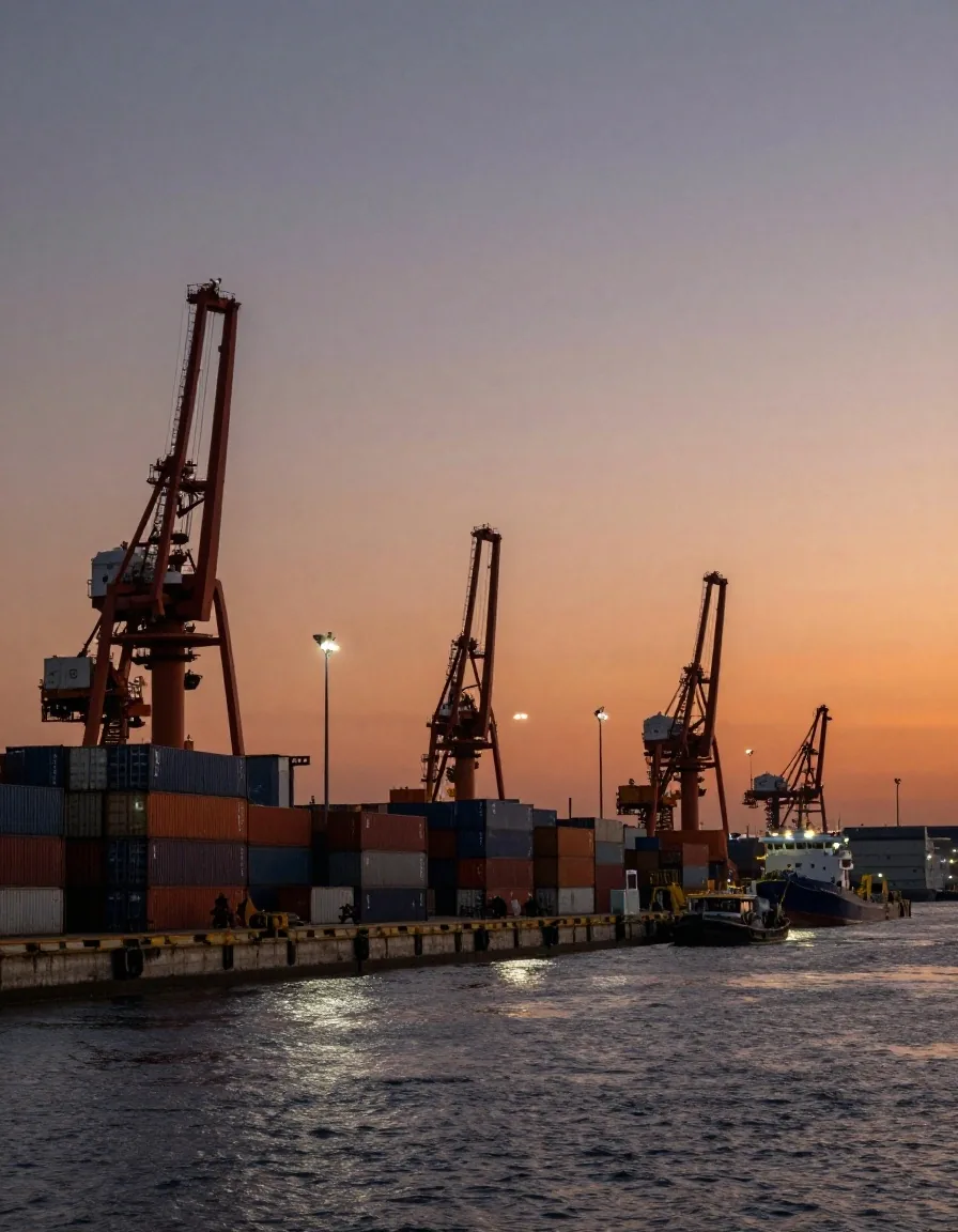 Terminal de contenedores en el puerto de Buenos Aires